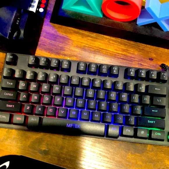 Light-up keyboard & mouse for competitive gaming.
