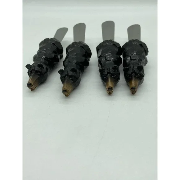 Set of 4 Cheese/Butter/Dip Spreaders Bear Country Cabin theme