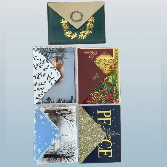 New 5 of Christmas Cards with Envelopes