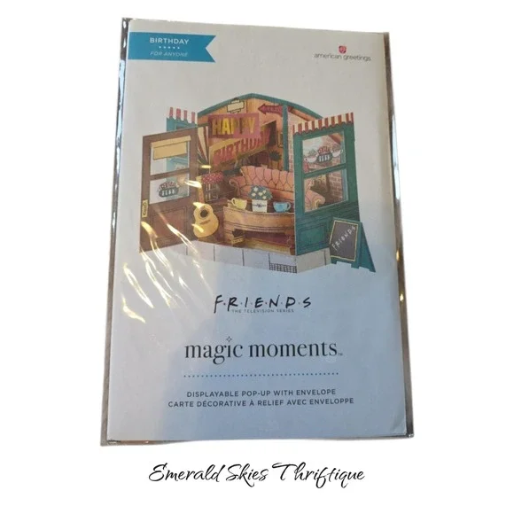 American greetings Friends TV birthday card magic moments pop up free ship