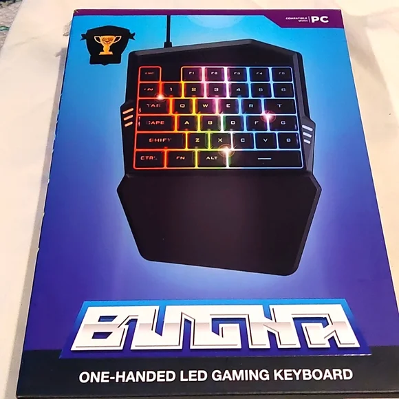 BUCHA One-Handed LED Gaming Keyboard