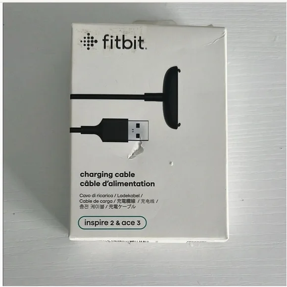Fitbit Black USB Charging Cable for Inspire 2 & Ace 3