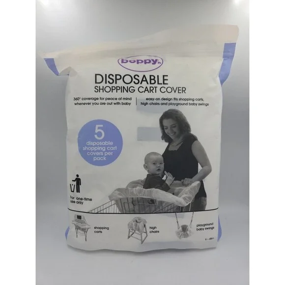 Boppy New Shopping Cart High Chair Playground Swing Disposable Cover 5 Pieces