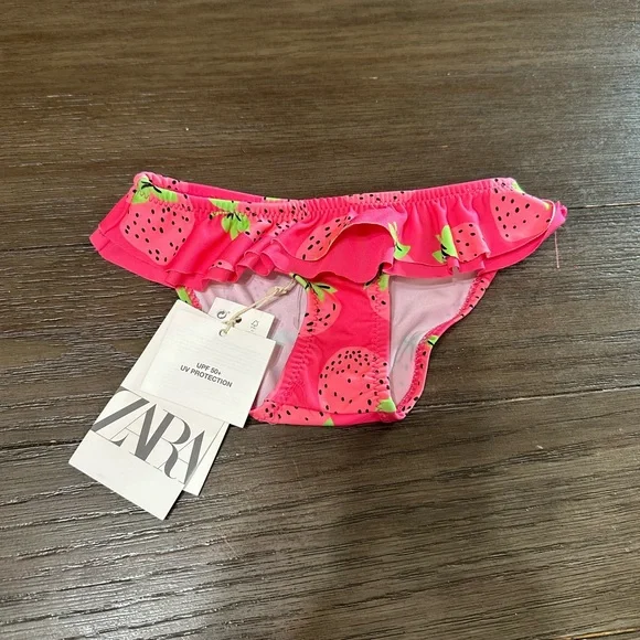 New! 12-24mth Zara Kids Pink Strawberry Swimsuit bottoms