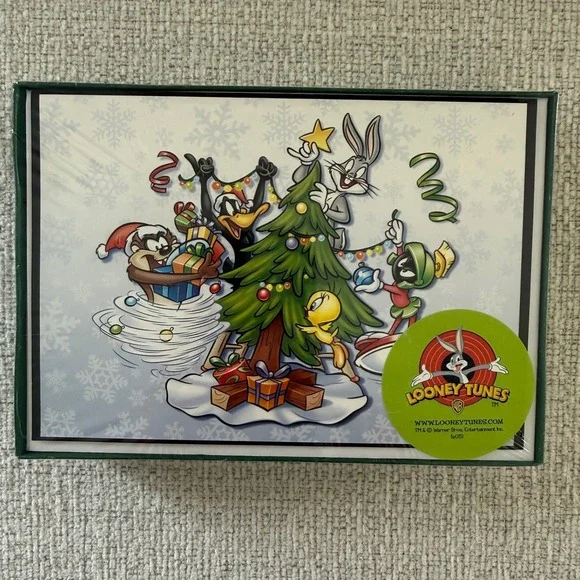 Vtg Sealed Looney Tunes Christmas Cards Boxed W/Envelopes Bugs Daffy Set of 10