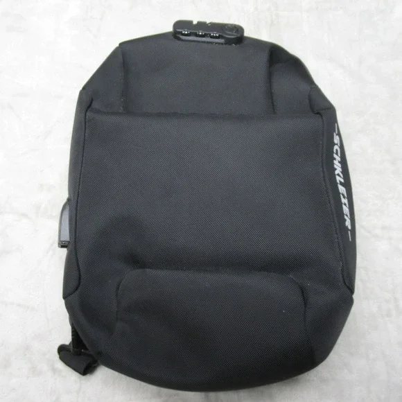 Schkleier Sling‎ Bag Unisex Black Crossbody Anti Theft USB Charging Port Laptop