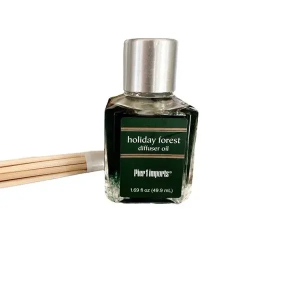 Pier 1 Holiday Forest Diffuser Oil 1.69oz Glass Bottle NEW