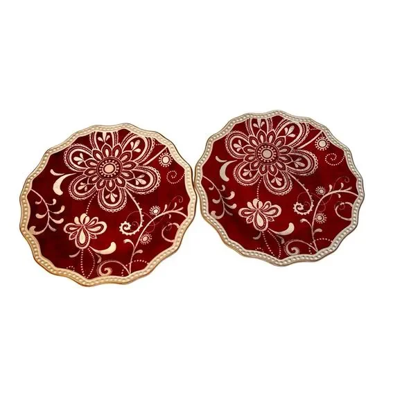 SET OF 2 PIER 1 IMPORTS MARIBETH SALAD PLATE FLORAL Retired