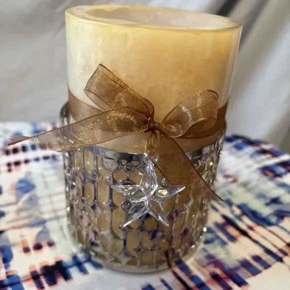 Pier One Glitter Spice‎ Candle With Bed Bath And Beyond Candle Holder