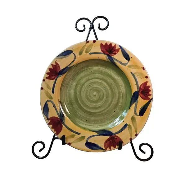 Pier 1 Elizabeth Handpainted Stoneware Plate 8.5