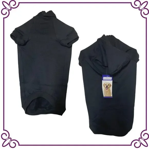 Casual Canine Dog Black Basic Hoodie Large NEW