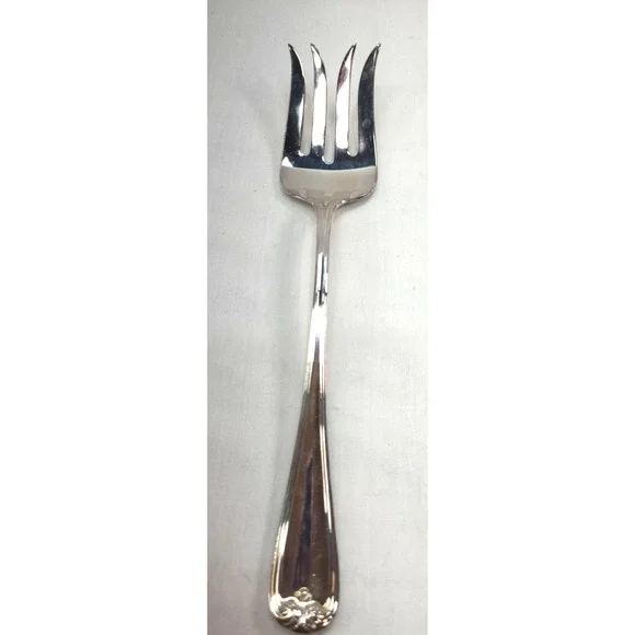 Gorham Heritage Cold Meat Serving Fork Silver Plated Made in Italy 11½