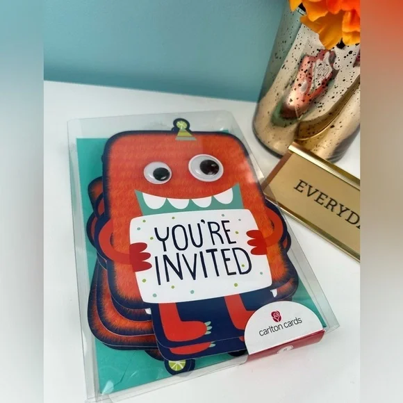 Carlton Cards party invitation cards, set of 8, New with tags