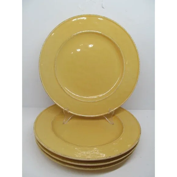Pier 1 Mango Yellow Set Of 4 Rustic 10 3/4