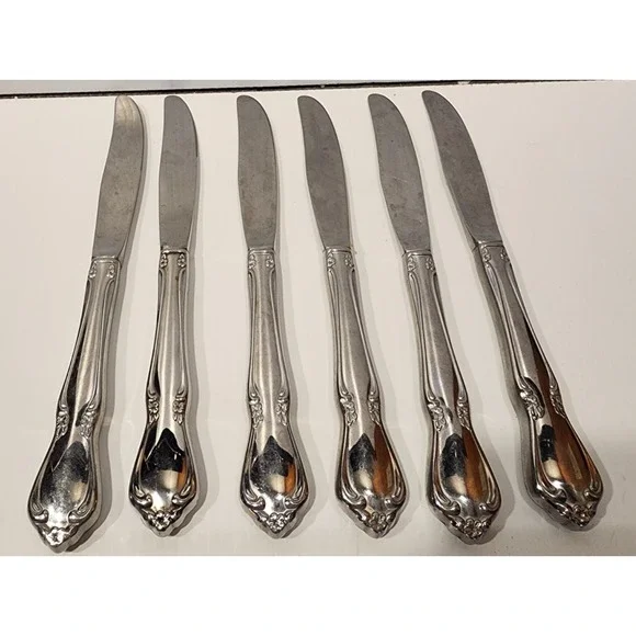 Oneida Chateau Stainless Serrated Dinner Knives Set of 6
