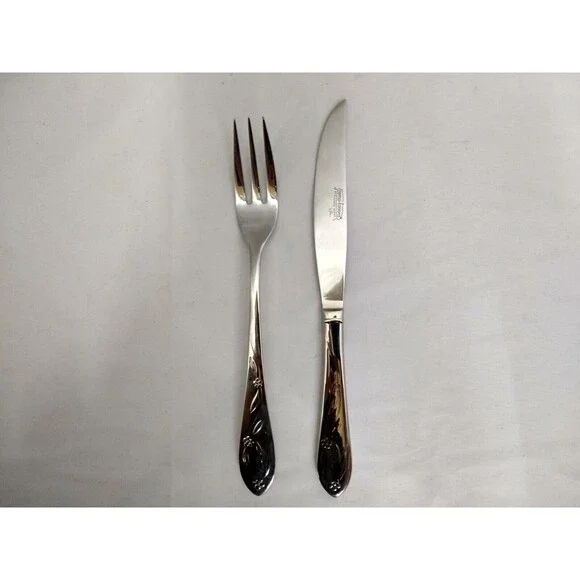 Temptations Old World Floral Carving Knife and Meat Fork Set