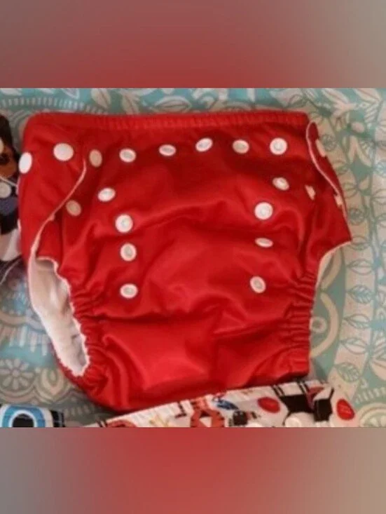 Sunbaby Red Adjustable Reusable Baby Diaper Cover