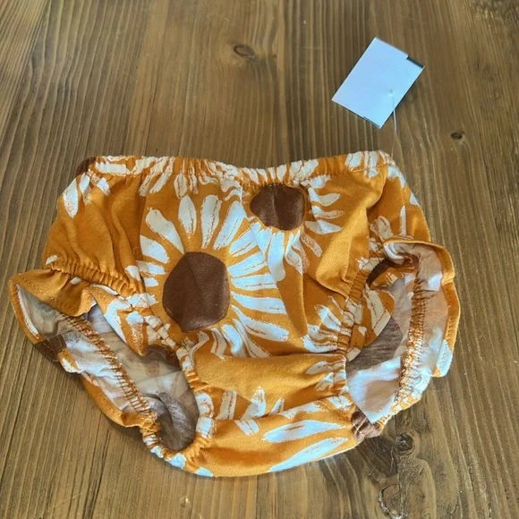 Carter’s Floral Baby Bloomers ~ Diaper Cover Short ~ Orange and White