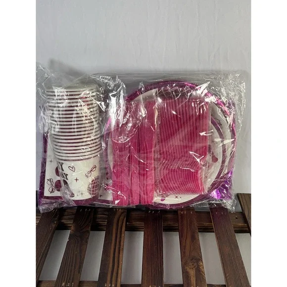 ink Party Supplies Set – Plates,‎ Cups, Napkins, and Utensils (New in Package)