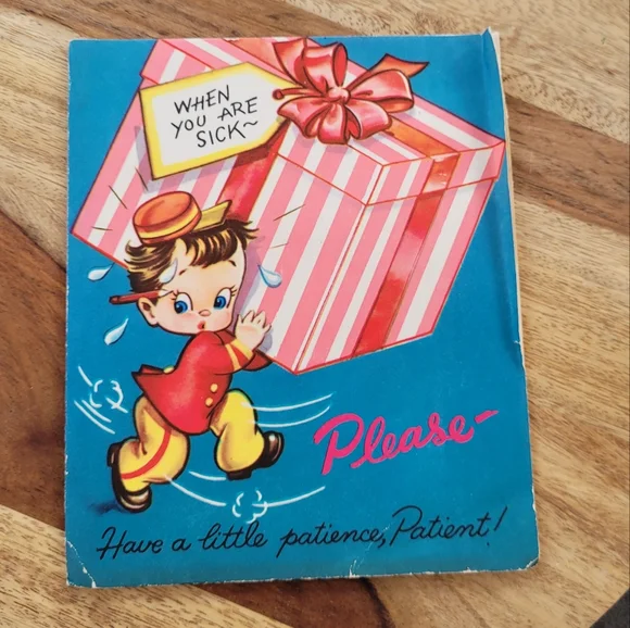 Vintage Get Well Soon greeting card