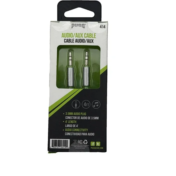 PUGS - 414 - 3.5mm AUX Audio Connetivity Cable – 4ft
