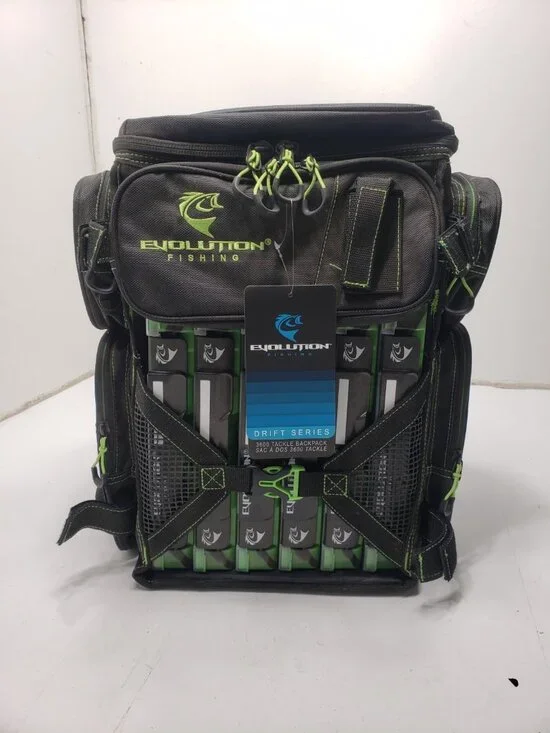 Evolution Fishing Outdoor Drift Series 3600 Tackle Backpack with Rod Holders