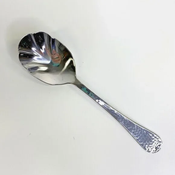 Wallace Continental Sugar Spoon Hammered Handle‎ Stainless 18/0