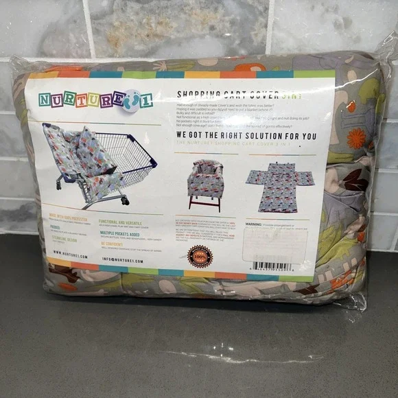 3-in-1 Shopping Cart Cover | High Chair Cover for Baby