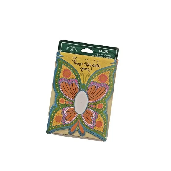 Vintage 1970's Butterfly‎ Party Invitations 