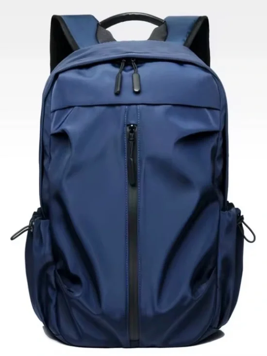 Men's Navy Blue Travel Backpack - Slim Urban Design with USB charging port