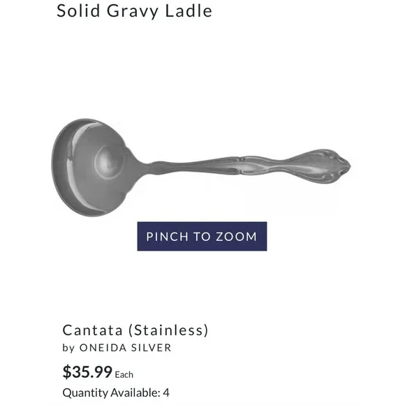 Oneida Community CANTATA Glossy‎ Stainless SERVING Gravy Ladle