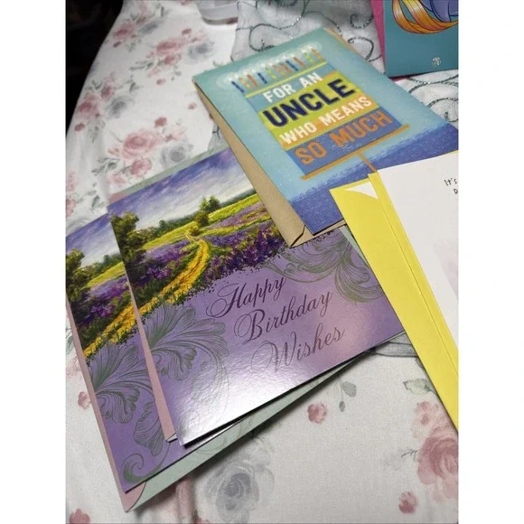 Birthday Cards, Lot‎ Of 12 With Envelopes