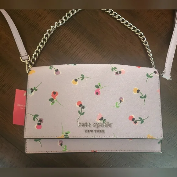 Kate Spade Pink Crossbody Bag with Floral Design