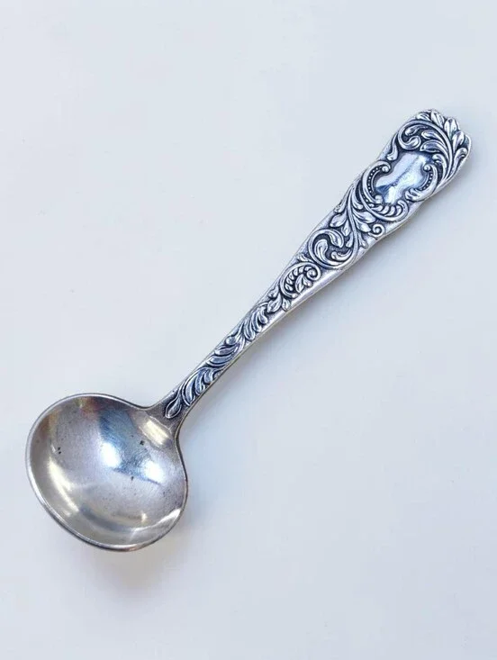Rogers Monarch Pattern Antique Salt Spoon Hamilton Silverplate Silverware