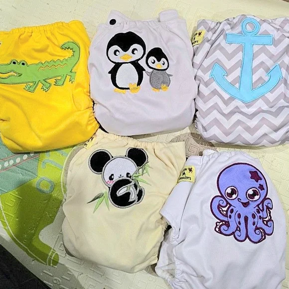 Animal-Themed Kids Cloth Diapers Set