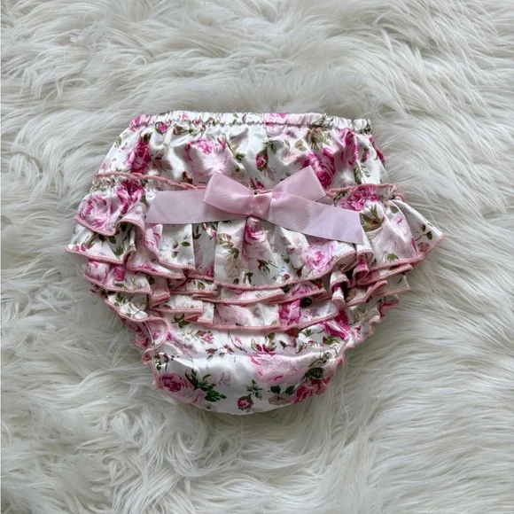 Floral Pink Ruffle Bloomers for Kids