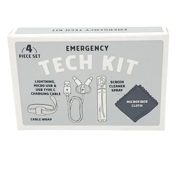 Kikkerland Emergency TechCare Kit Gift Christmas Smart Phones Tablets Electroni