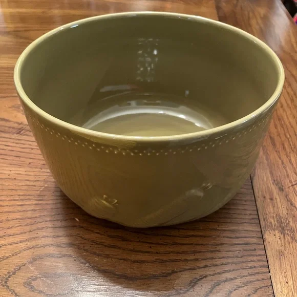 Pier 1 Imports Carrot Embossed Large Green‎ Serving Bowl