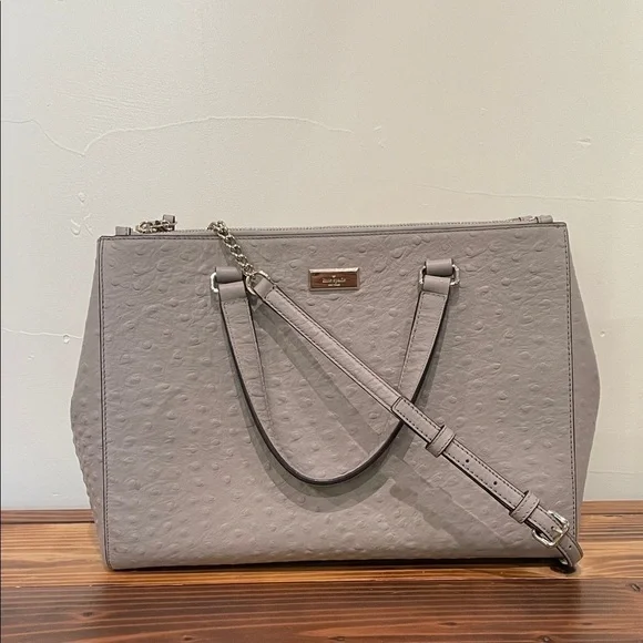 Kate Spade New York Loden Bristol Drive Ostrich Embossed Leather Bag