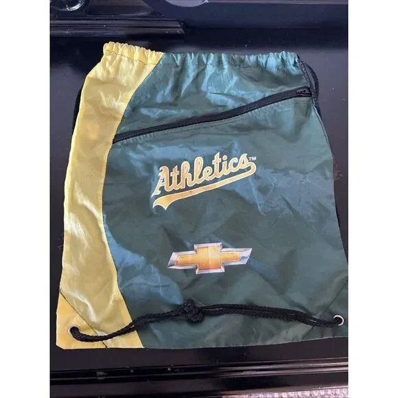 Oakland Athletics A's Drawstring Cinch Sack Zipper Pocket Chevy Giveaway Exclusi