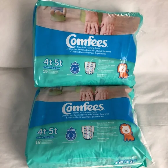 4T-5T Comfees Pull Up Diaper 2 Packs of 19