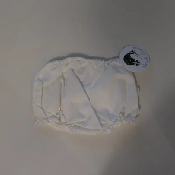 NWT Baby Girls Sarah Louise Off White Diaper Cover Panty M