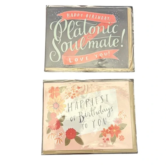 2 Happy Birthday Cards Emily McDowell Studio Greeting Cards Soulmate Floral‎