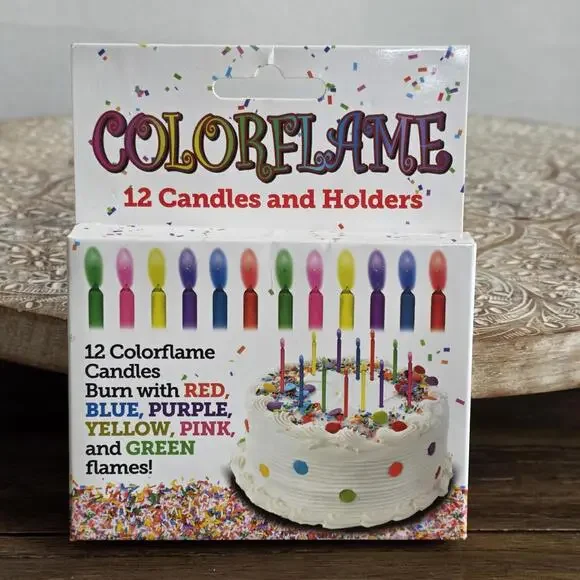 Colorflame Multicolor Celebration Candles & Holders Bundle Of 3 Boxes (36) NIB
