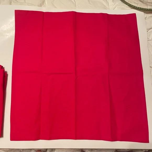 PIER 1 Red Square Cotton‎ Placemats set of 6 20 x 20
