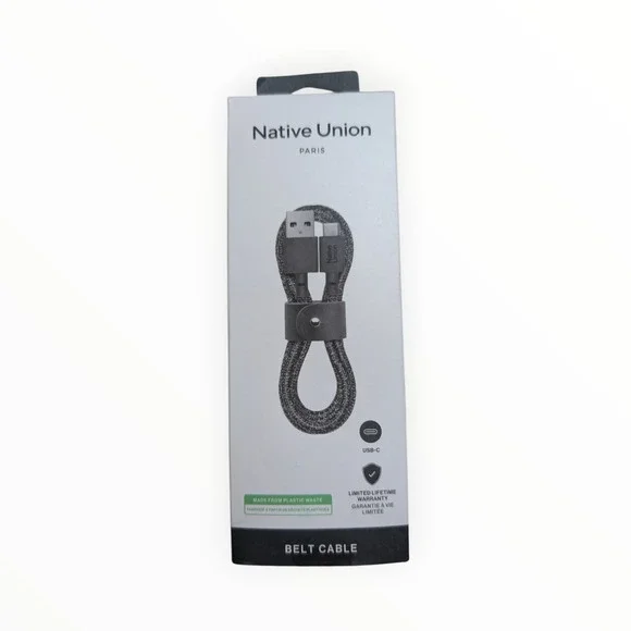 U3-O Native Union Belt Cable 4' USB-C to USB-A Cable -‎ Cosmos