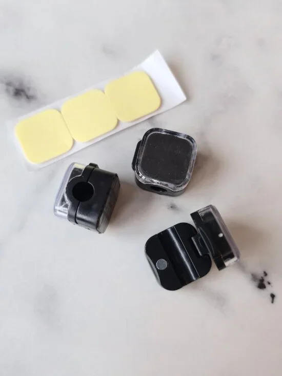 3PCS Magnetic Cable Organizer Clips w/ Double-Sided Tape | USB-C iPhone Desk Hol