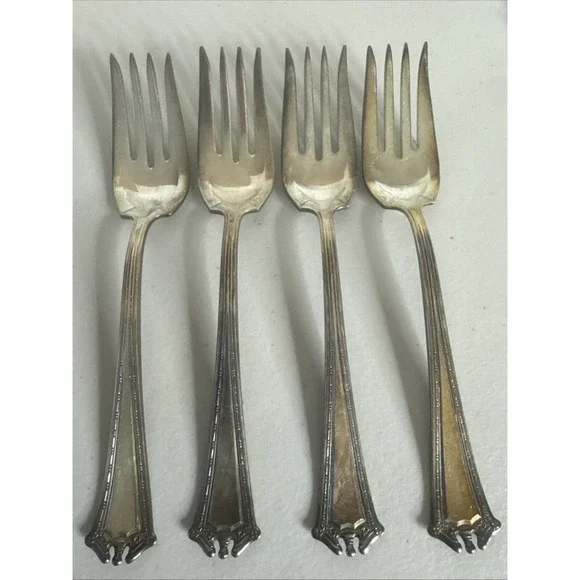 1847 Rogers Bros CONTINENTAL International Silver Plate Flatware Salad Forks-4