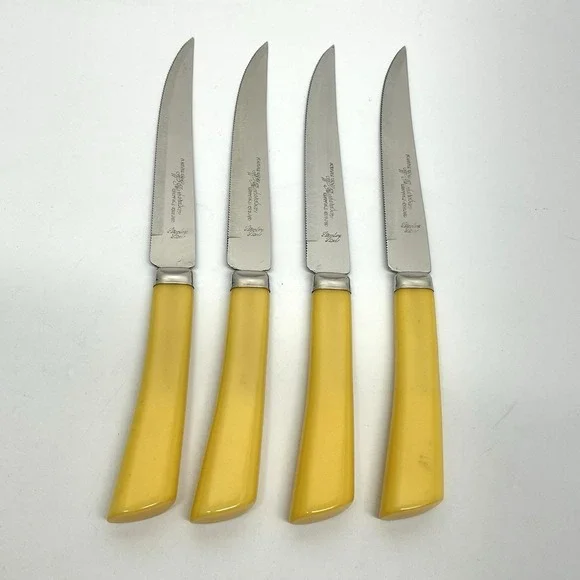 Westall Richardson Forever Sharp Bakelite Handle Set Of 4 Stainless Bread Knife
