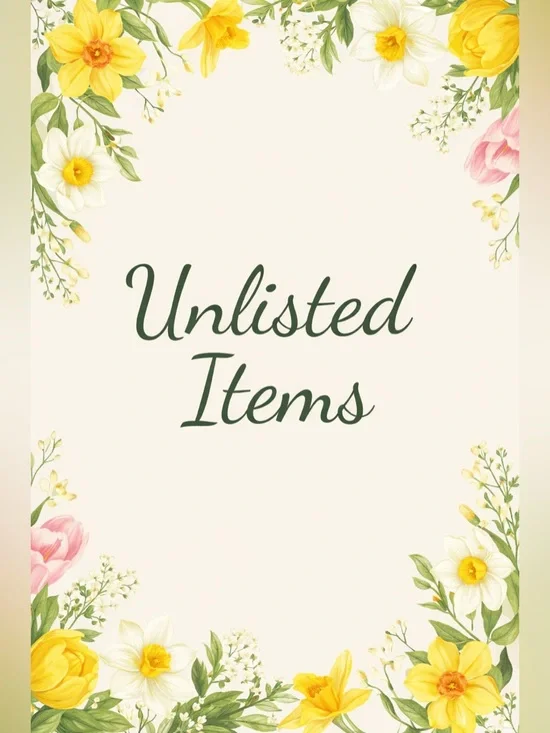 Unlisted items April 2nd
